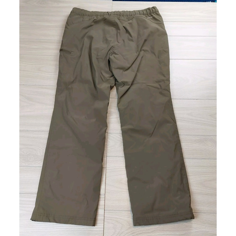 Eddie Bauer Fleece Lined Pants Womens XL Olive Green Straight Leg Outdoor Hiking - Picture 3 of 11